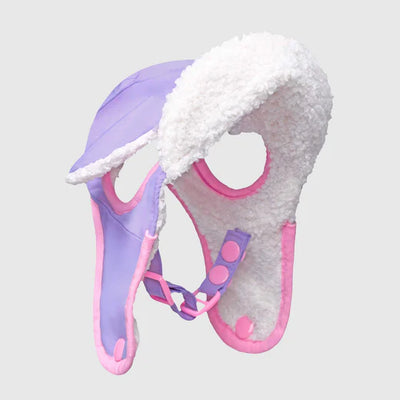 Canada Pooch Aviator Dog Hat in Purple and Pink with Soft Fleece Lining for Stylish Pets