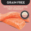 AvoDerm salmon and vegetables dog food featuring real salmon as the first ingredient, grain-free formula