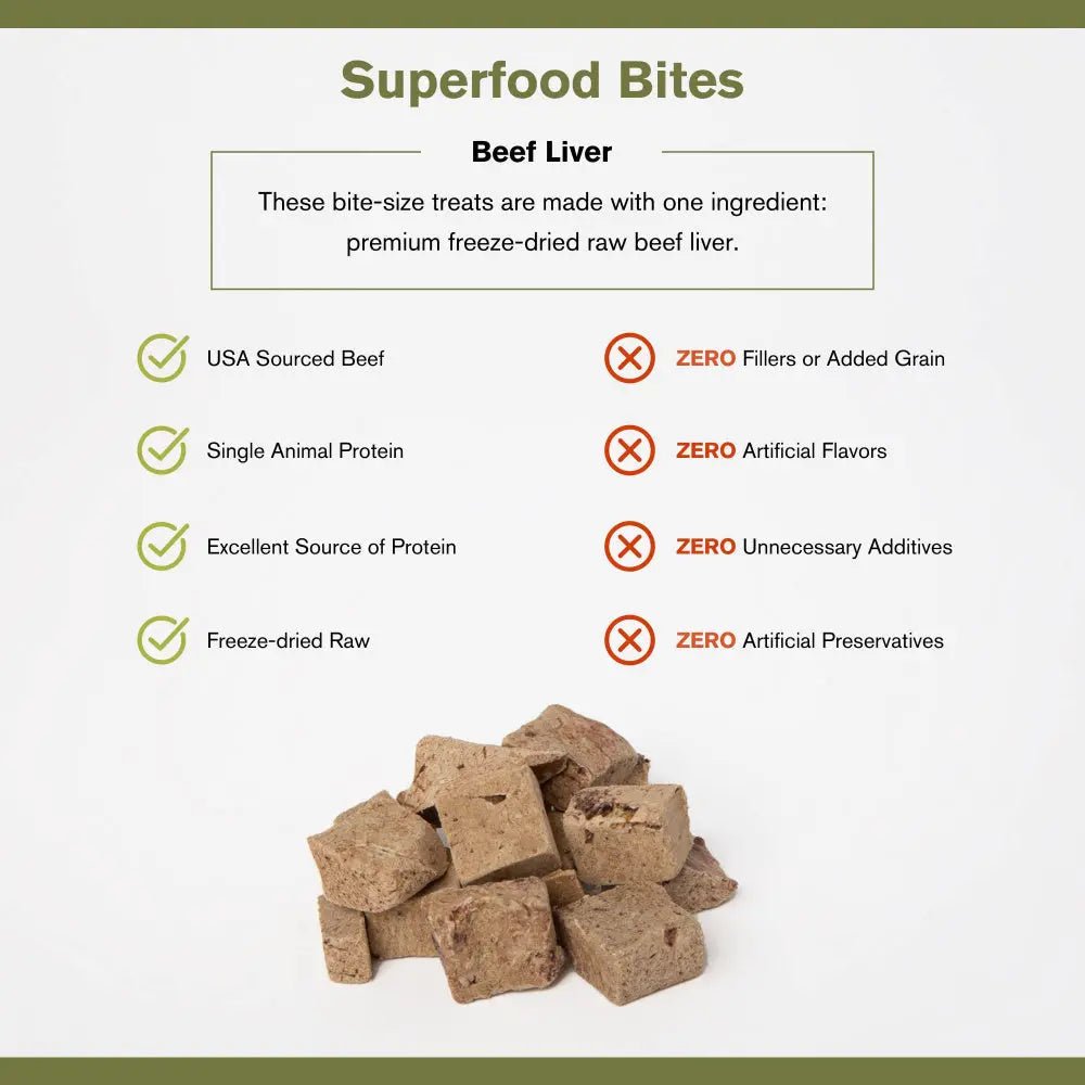 Badlands Ranch Beef Liver Grain - Free Freeze - Dried Raw Dog Treats 4oz - Talis Us