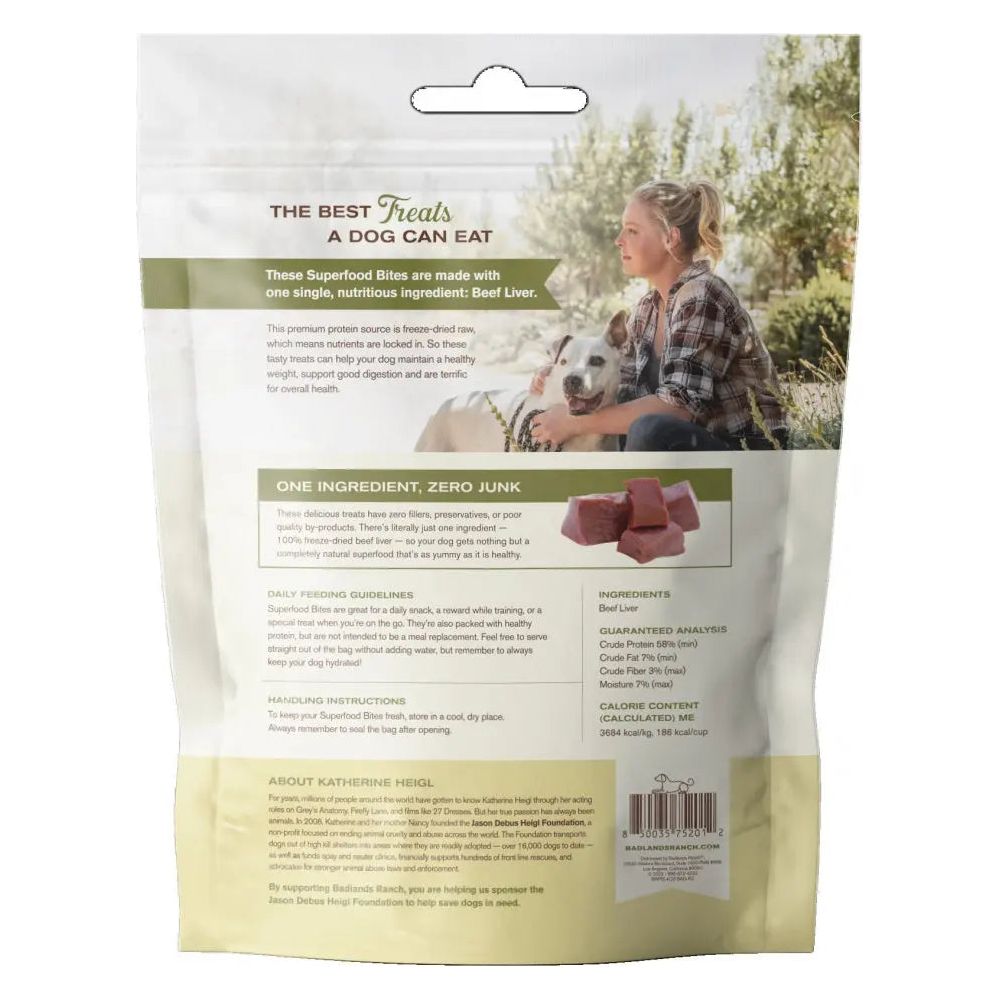 Badlands Ranch Beef Liver Grain - Free Freeze - Dried Raw Dog Treats 4oz - Talis Us