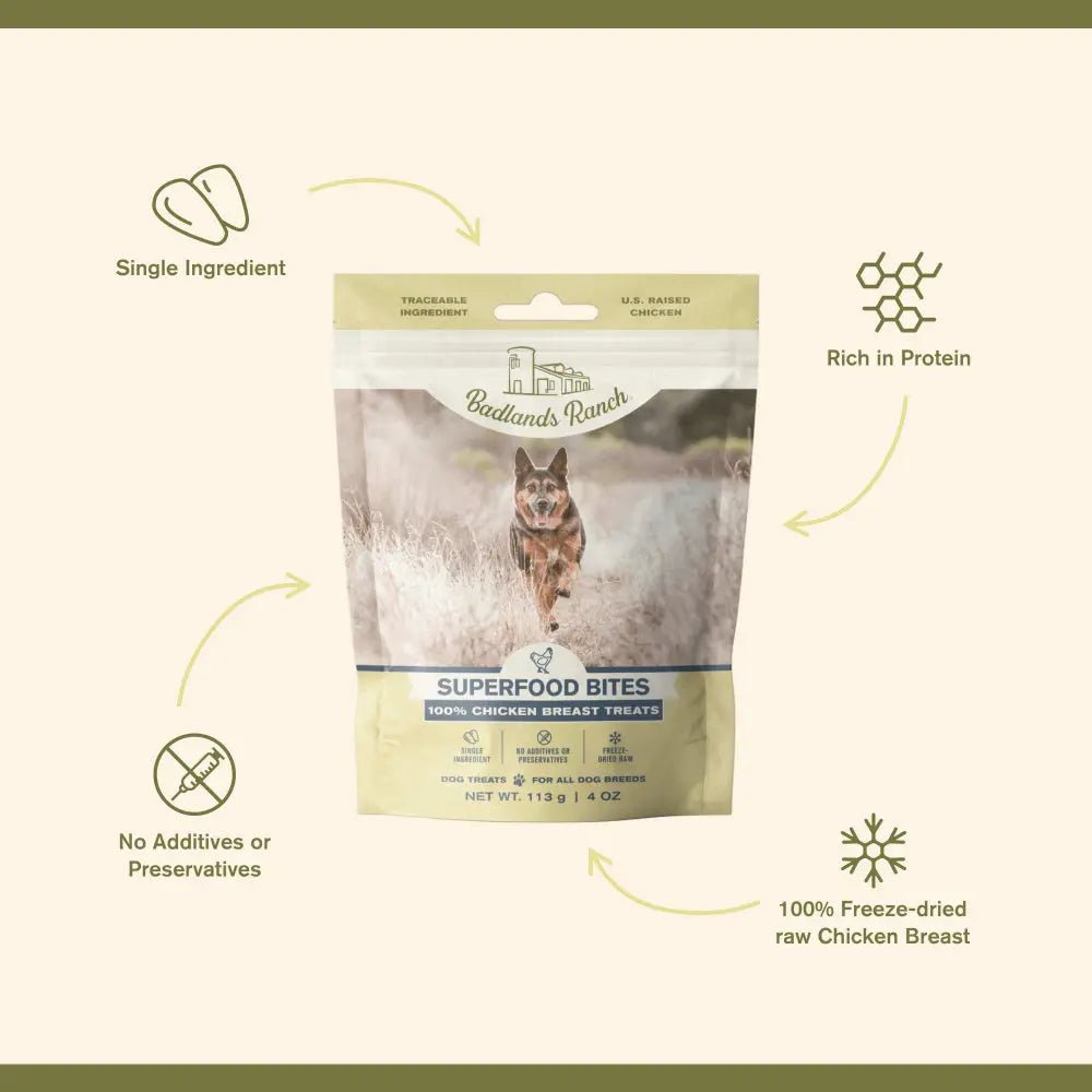 Badlands Ranch Chicken Breast Grain - Free Freeze - Dried Raw Dog Treats - Talis Us