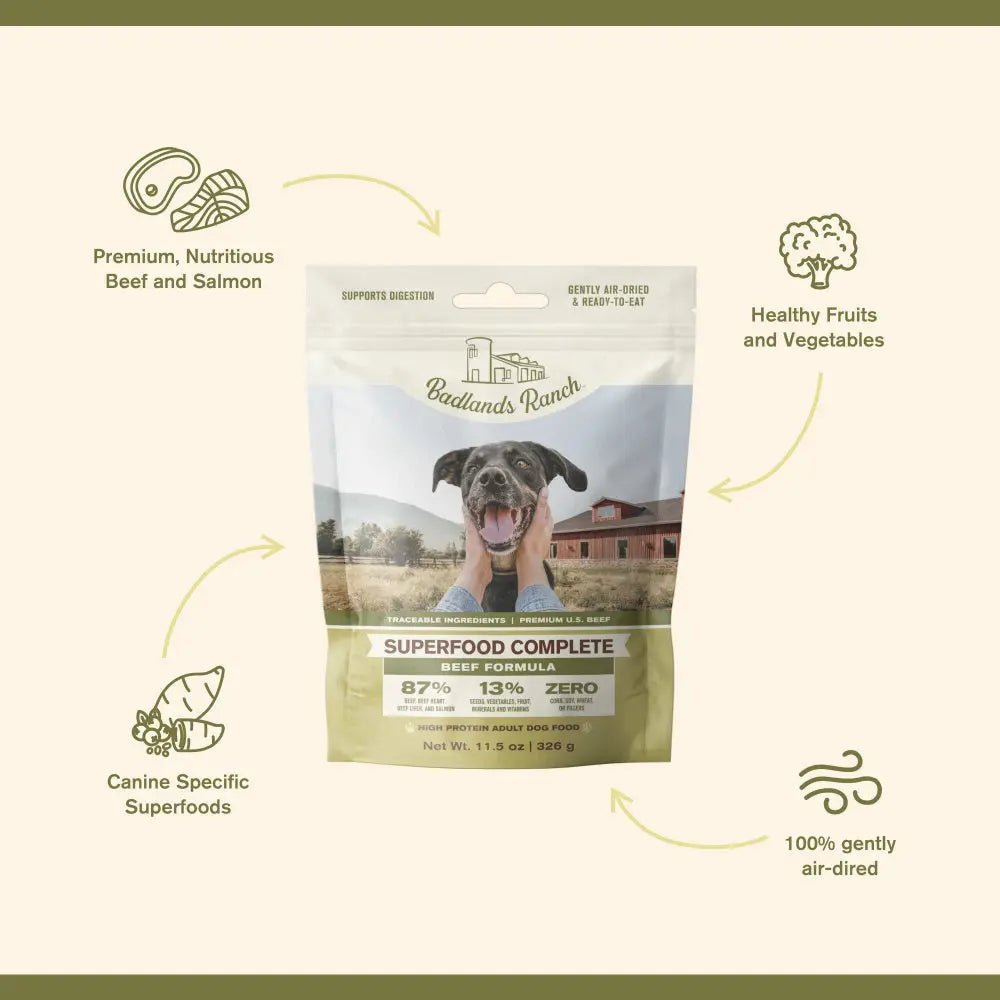 Badlands Ranch Superfood Complete Grain - Free Beef Air - Dried Dog Food - Talis Us