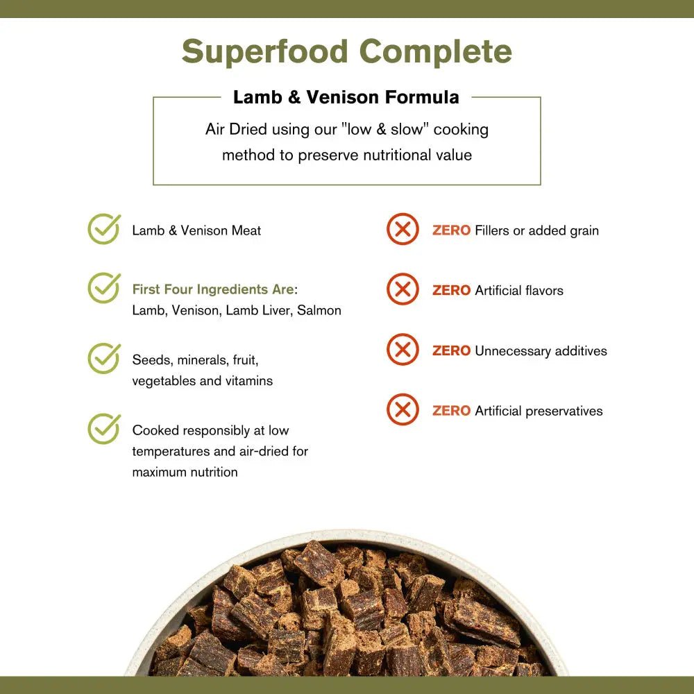 Badlands Ranch Superfood Complete Grain - Free Lamb & Venison Air - Dried Dog Food - Talis Us