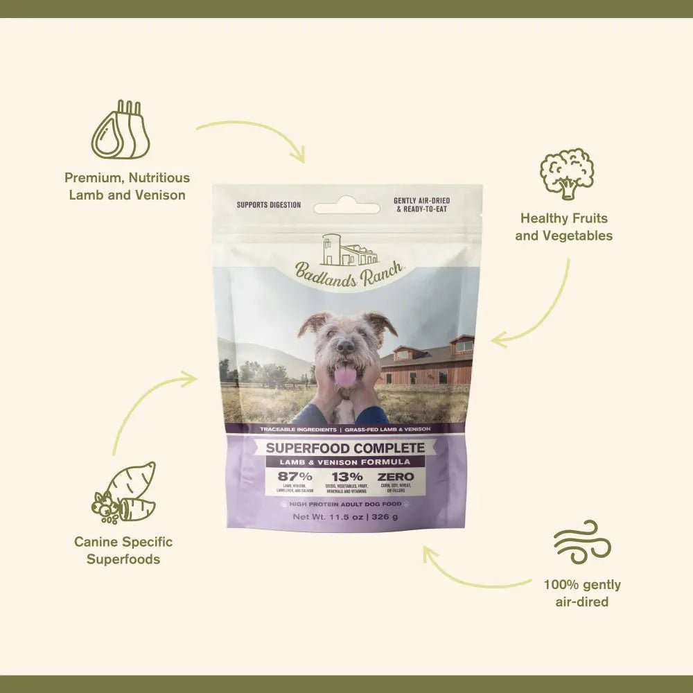 Badlands Ranch Superfood Complete Grain - Free Lamb & Venison Air - Dried Dog Food - Talis Us