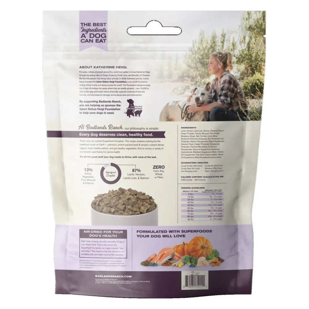 Badlands Ranch Superfood Complete Grain - Free Lamb & Venison Air - Dried Dog Food - Talis Us