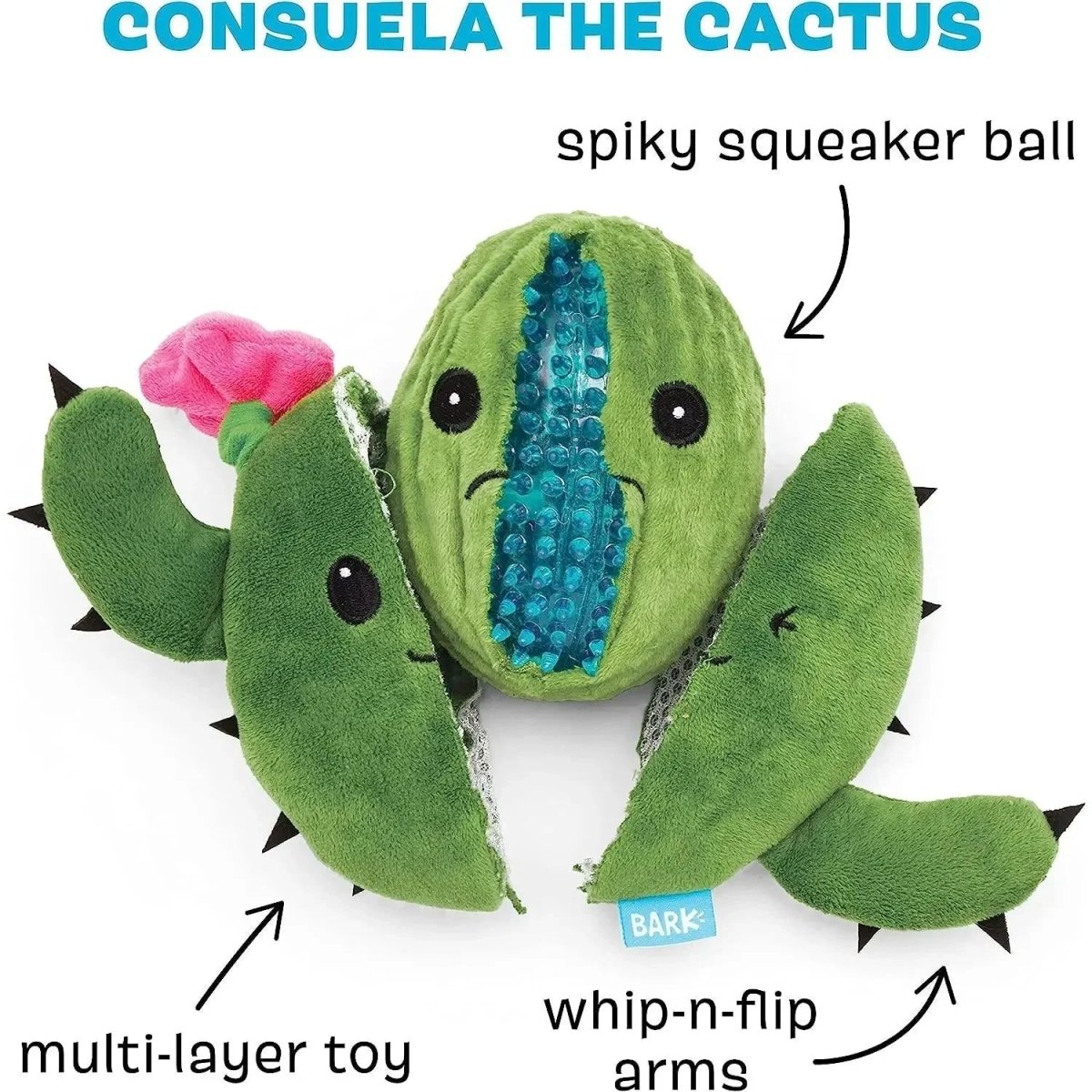 BARK Consuela the Cactus Dog Toy - Talis Us