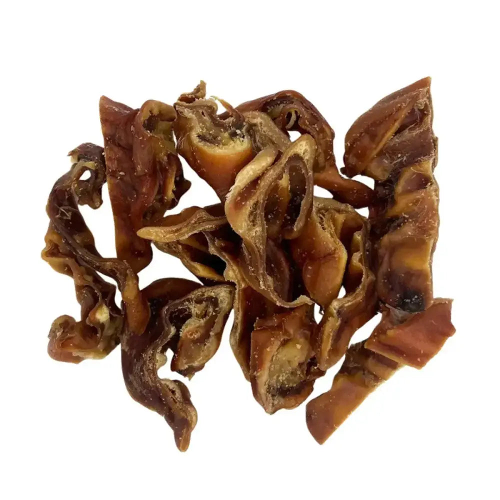 BarkNBig Dehydrated Pig Ear Strip Dog Treats 200ct Bulk - Talis Us