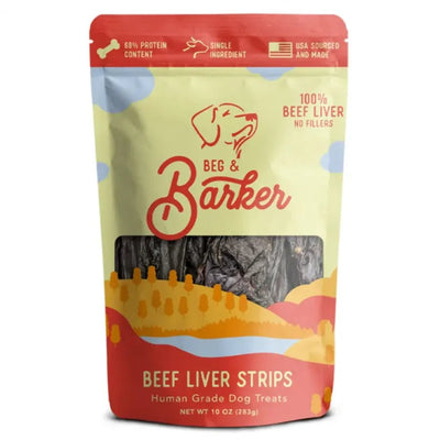 Beg & Barker Beef Liver Strip Dog Treats - Talis Us