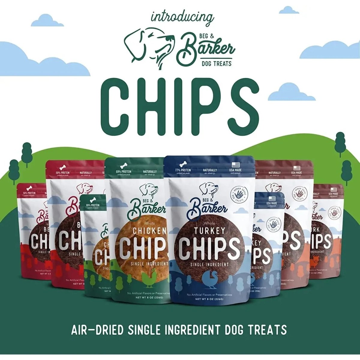 Beg & Barker Whole Turkey Chips Dog Treats - Talis Us