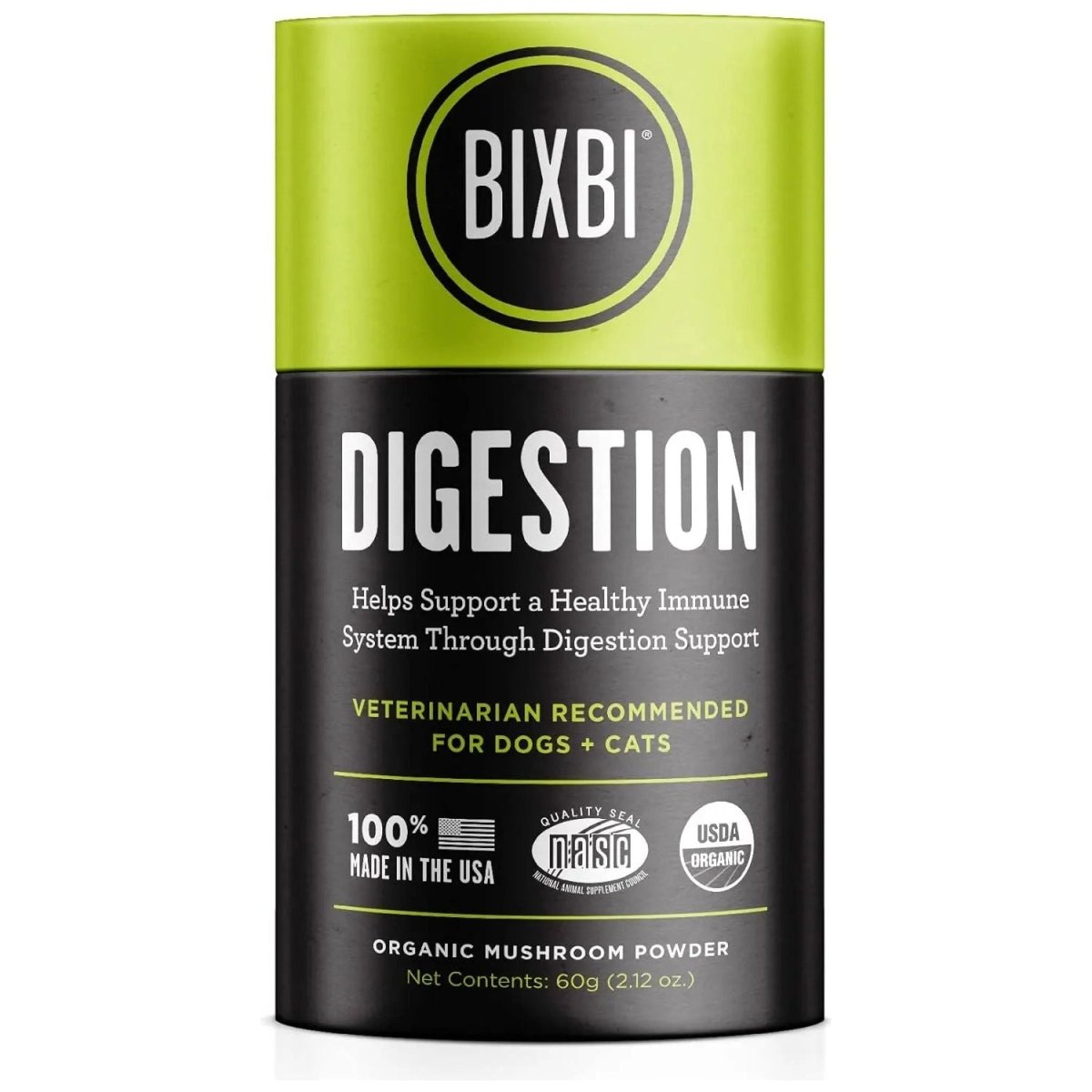 BIXBI Digestion Pet Superfood Daily Mushroom Powder Supplement for Dogs & Cats 2.12 oz - Talis Us