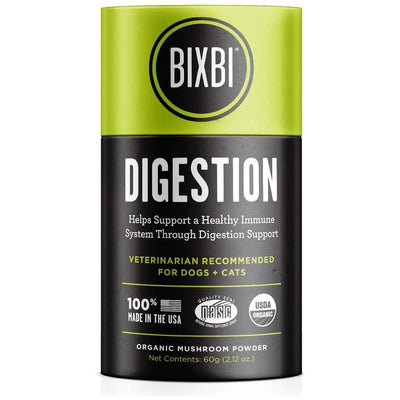 BIXBI Digestion Pet Superfood Daily Mushroom Powder Supplement for Dogs & Cats 2.12 oz - Talis Us