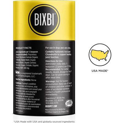 BIXBI Joints Pet Superfood Daily Mushroom Powder Supplement for Dogs & Cats 2.12 oz - Talis Us
