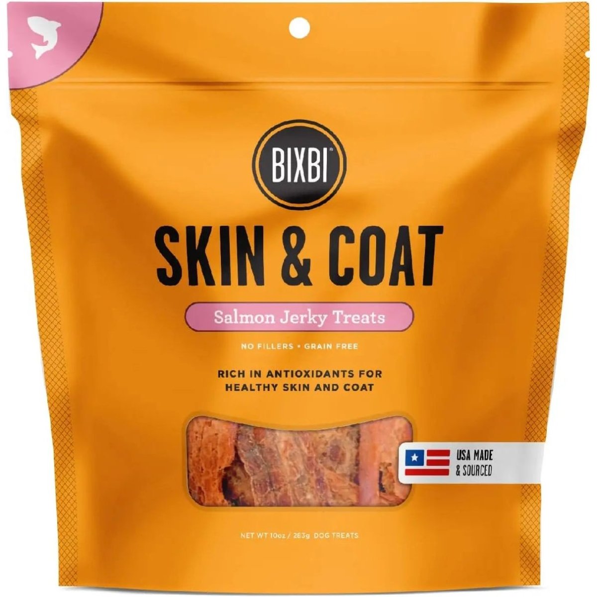 BIXBI Skin & Coat Beef Jerky Dog Treats - Talis Us