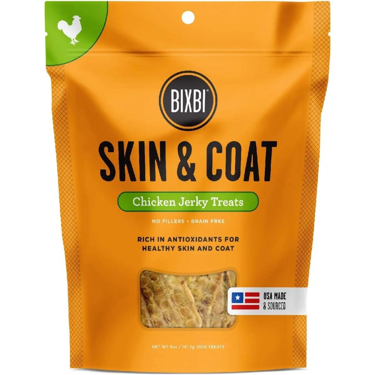 BIXBI Skin & Coat Beef Jerky Dog Treats - Talis Us