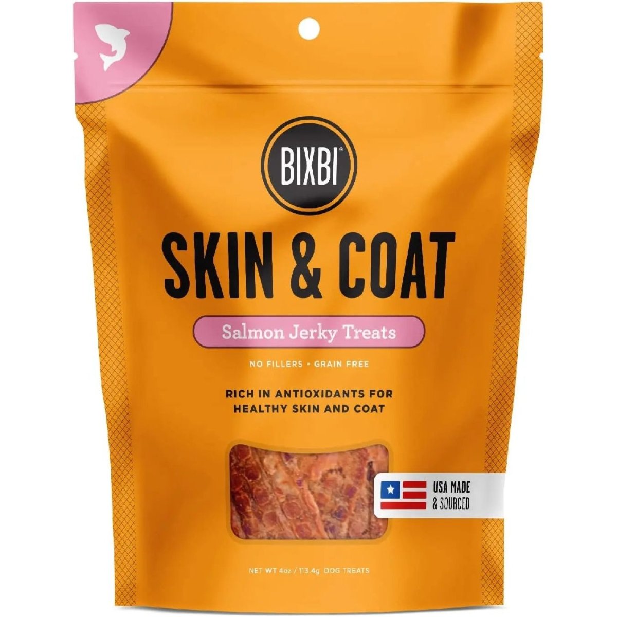 BIXBI Skin & Coat Beef Jerky Dog Treats - Talis Us