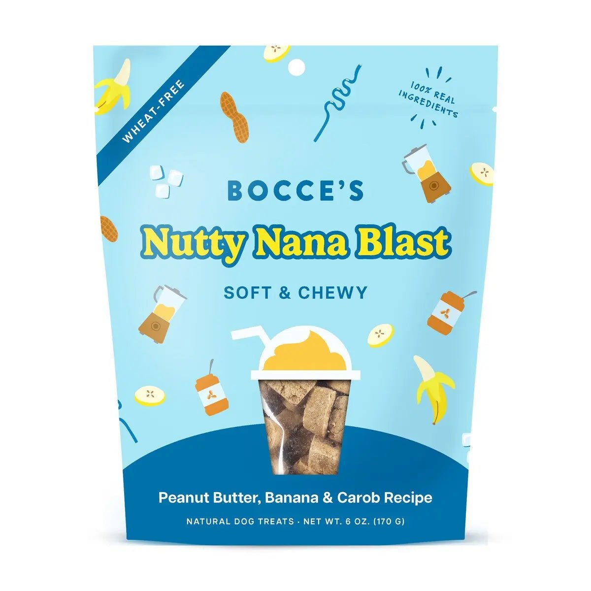 Bocce's Bakery Nutty Nana Blast Soft & Chewy Dog Treats 6oz - Talis Us