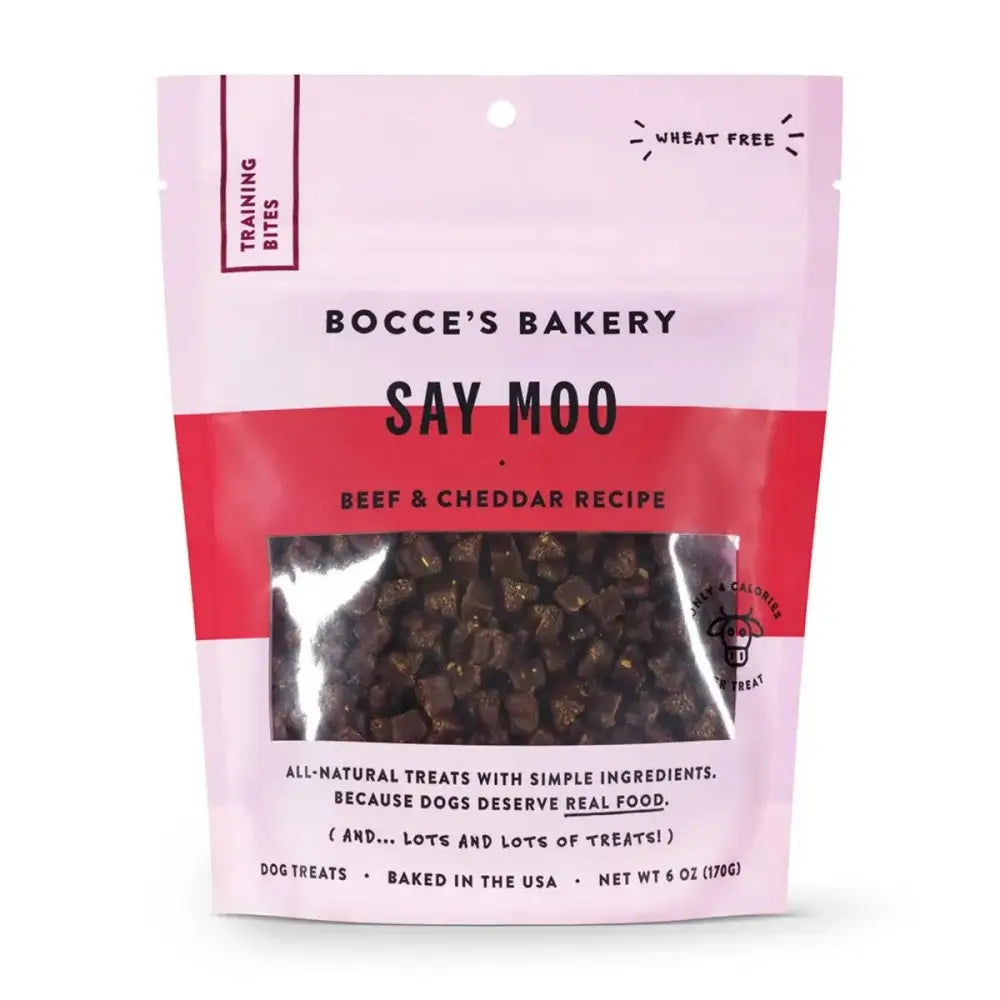 Bocce's Bakery Say MOOOO 6oz Training Bites Dog Treats - Talis Us