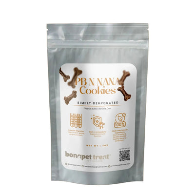 Bonapet Pb N' Nana Organic Peanut Butter & Banana Dog Cookies 5 oz - Talis Us