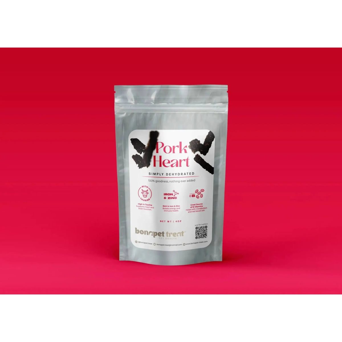 Bonapet Pork Heart Dog Treat – Protein - Packed & All - Natural 4 oz - Talis Us