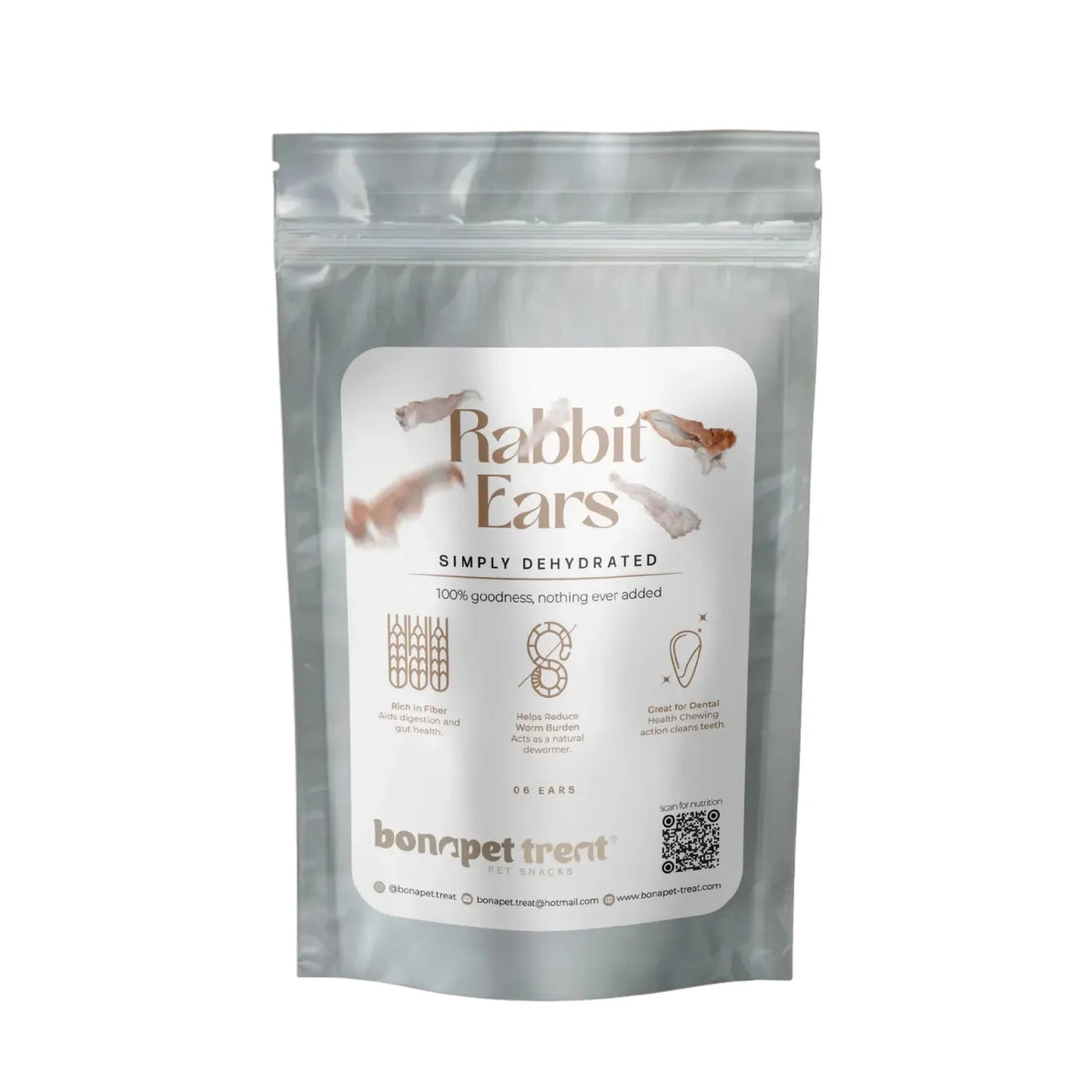 Bonapet Rabbit Ears - High - Protein, Low - Fat Digestive Support Treats - Talis Us