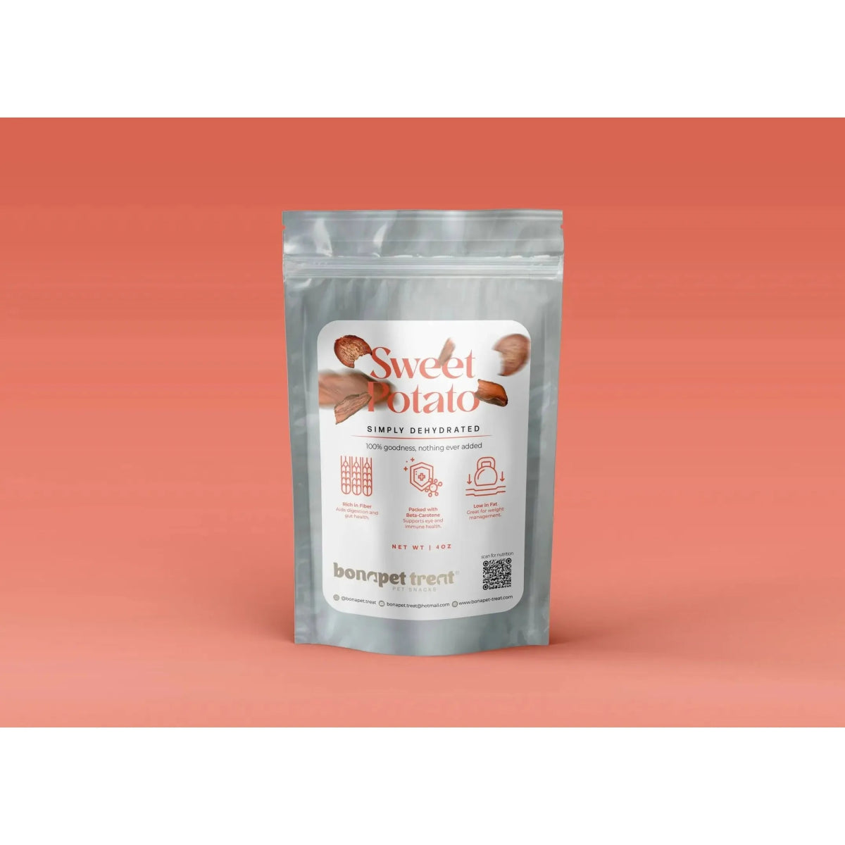 Bonapet Sweet Potato Chews - All - Natural Treats for a Healthy Coat & Digestion 5 oz - Talis Us