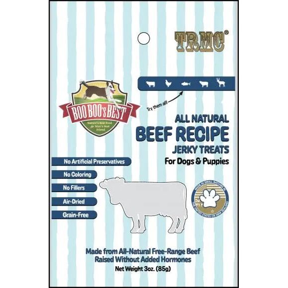 Boo Boo's Best Beef Jerky Dog Treats 3oz - Talis Us