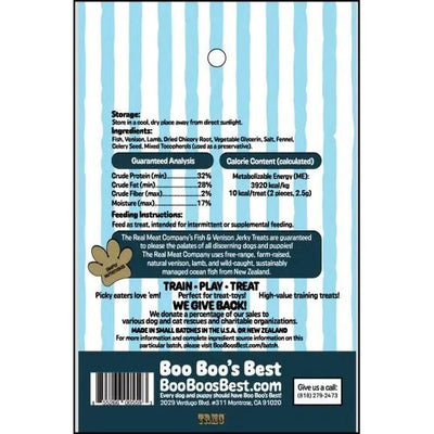 Boo Boo's Best Fish & Venison Jerky Dog Treats 3oz - Talis Us