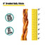 6 inch braided bully sticks for dogs with an average weight of 31 grams each