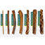 Talis Us braided bully sticks for dogs in various sizes including small, standard, jumbo, and monster
