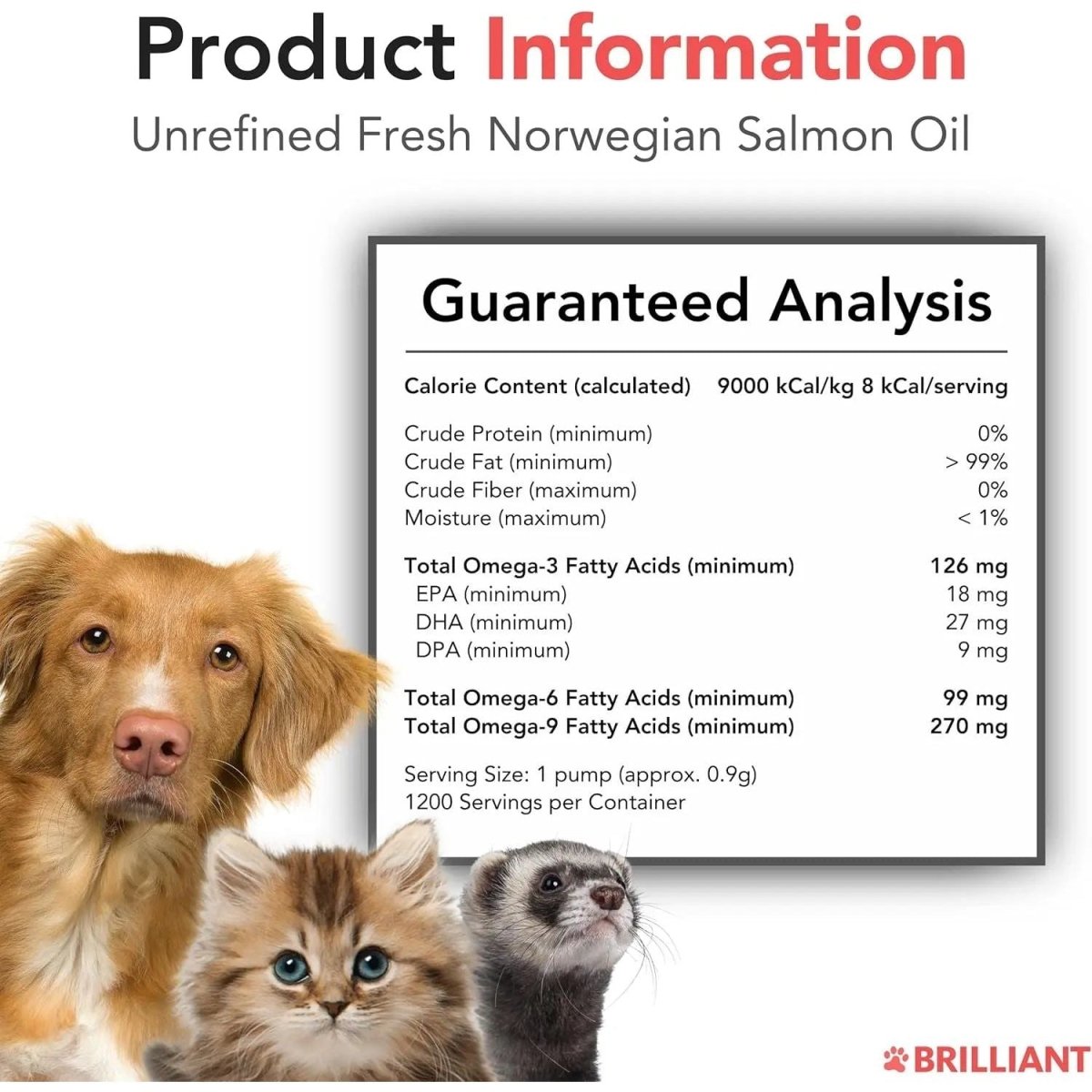 Brilliant Salmon Oil Skin & Coat Supplement for Dogs - Talis Us