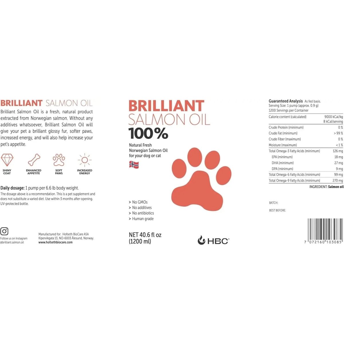 Brilliant Salmon Oil Skin & Coat Supplement for Dogs - Talis Us