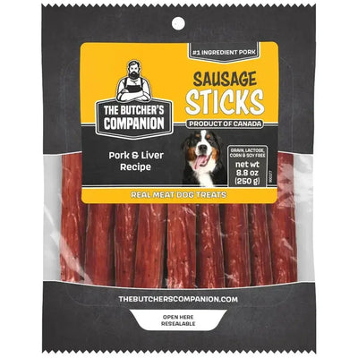 The Butcher's Companion Dog Treats Pork & Liver Recipe Sausage 8.8oz - Talis Us