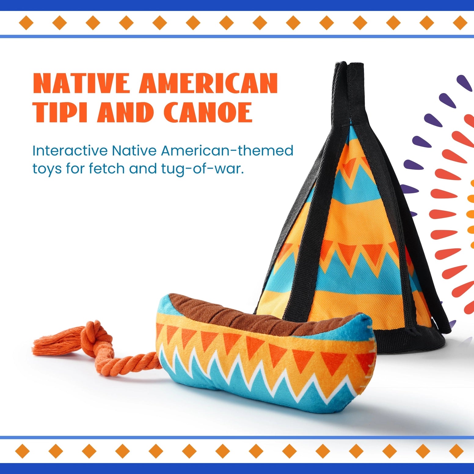 Nocciola Native Adventure 6-in-1 Squeaky Dog Toy Set Nootie