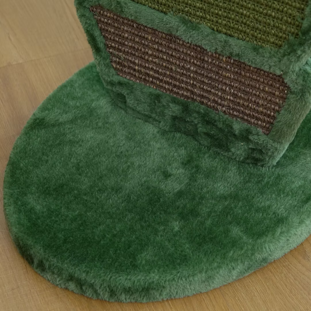 Cactus cat scratching post by PetPals Group featuring soft green base and textured scratching surface