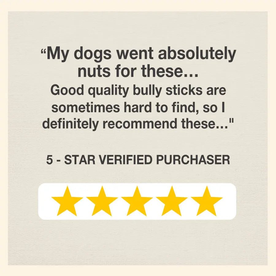 Cadet Large Bully Sticks Long - Lasting Grain - Free Dog Chews - Talis Us