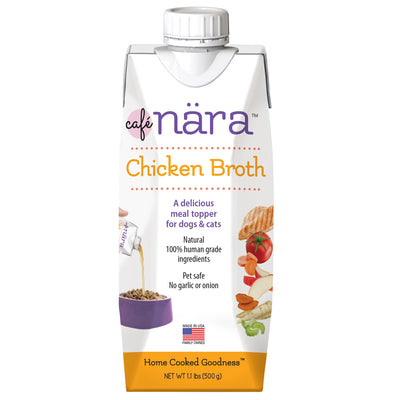 Caru Pet Food Chicken Broth for dogs and cats, made with natural ingredients for meal topping