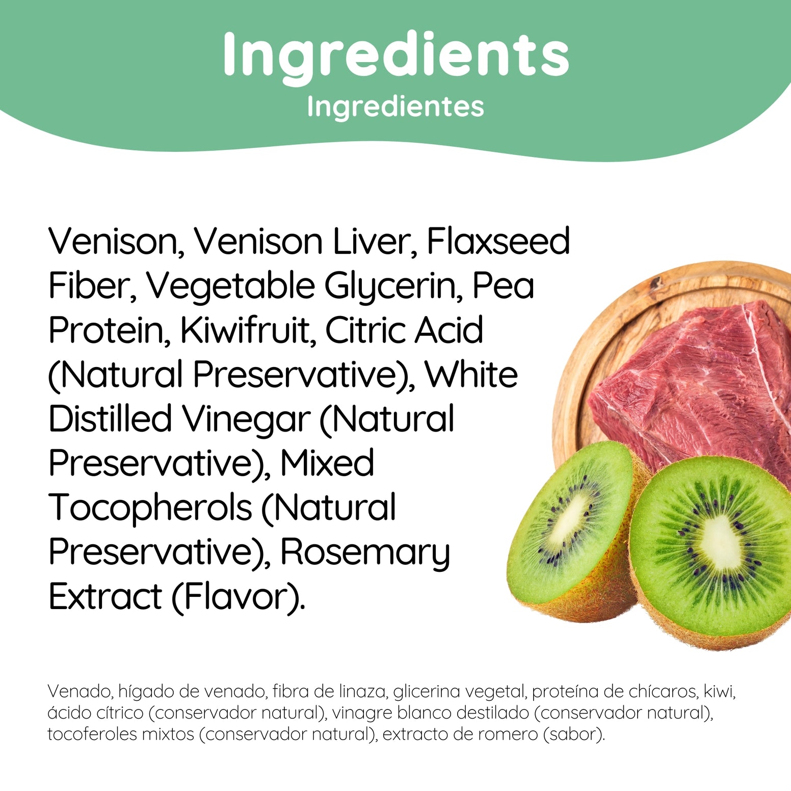 Caru Pet Food venison and kiwifruit dog treats with natural ingredients for healthy dogs