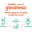 Infographic titled CANIDAE Cycle of Goodness with the phrase What’s best for our pets is best for us all. Illustrations highlight CANIDAE Goodness for Digestion Formula with Real Chicken Dry Cat Food as good for healthy adult cats, people, and the planet.