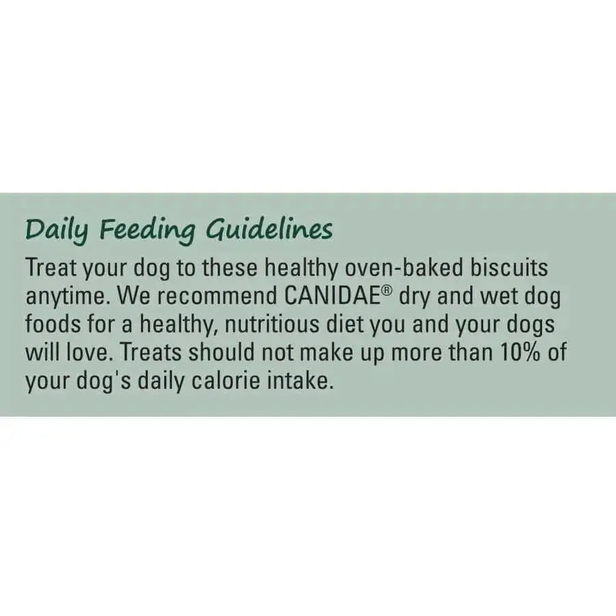 A feeding guide for dogs recommends CANIDAE PURE Heaven Grain-Free Biscuits with Bison & Butternut Squash and advises treats should not exceed 10% of your dog’s daily calories. Stick to healthy biscuits alongside CANIDAE dry or wet foods.