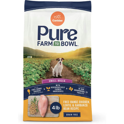 CANIDAE Pure Farm to Bowl Small Breed Chicken Dry Dog Food with Free-Range Chicken and Lentils