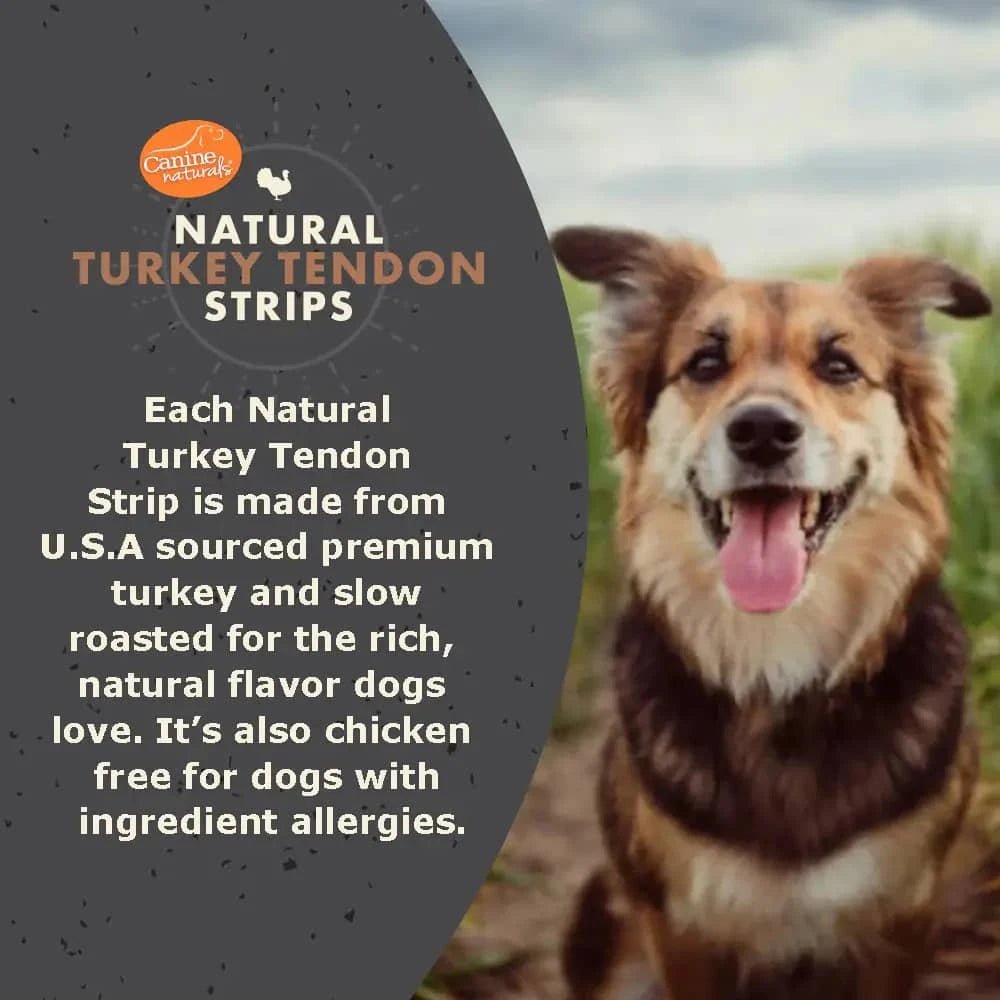 Canine Naturals Natural Turkey Tendon Dog Treats 3oz - Talis Us