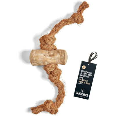 Canophera Coffee Wood & Coconut Rope Dog Toy for All Breeds - Talis Us