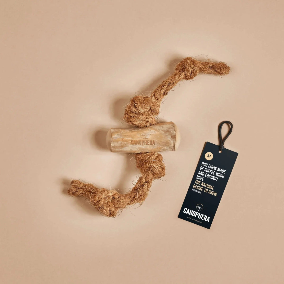 Canophera Coffee Wood & Coconut Rope Dog Toy for All Breeds - Talis Us