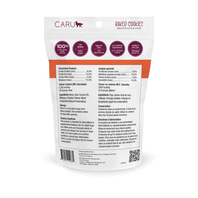 Caru Pet Food Cheddar Cheese Dog Cookies - Baked Treats 4 oz - Talis Us