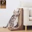 PetPals Group Cat Scratcher Furniture Protector in Brown with a Cat Scratching and Stretching