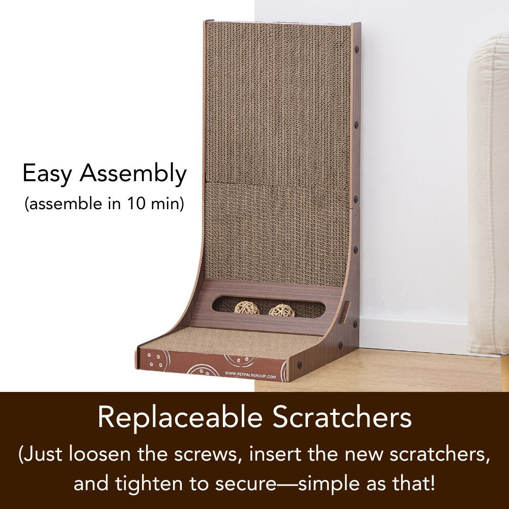 PetPals Group Cat Scratching Furniture Protector with Easy Assembly and Replaceable Scratchers