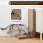 PetPals Group Cat Scratcher Furniture Protector with Natural Rattan Toys for Engaging Cat Play