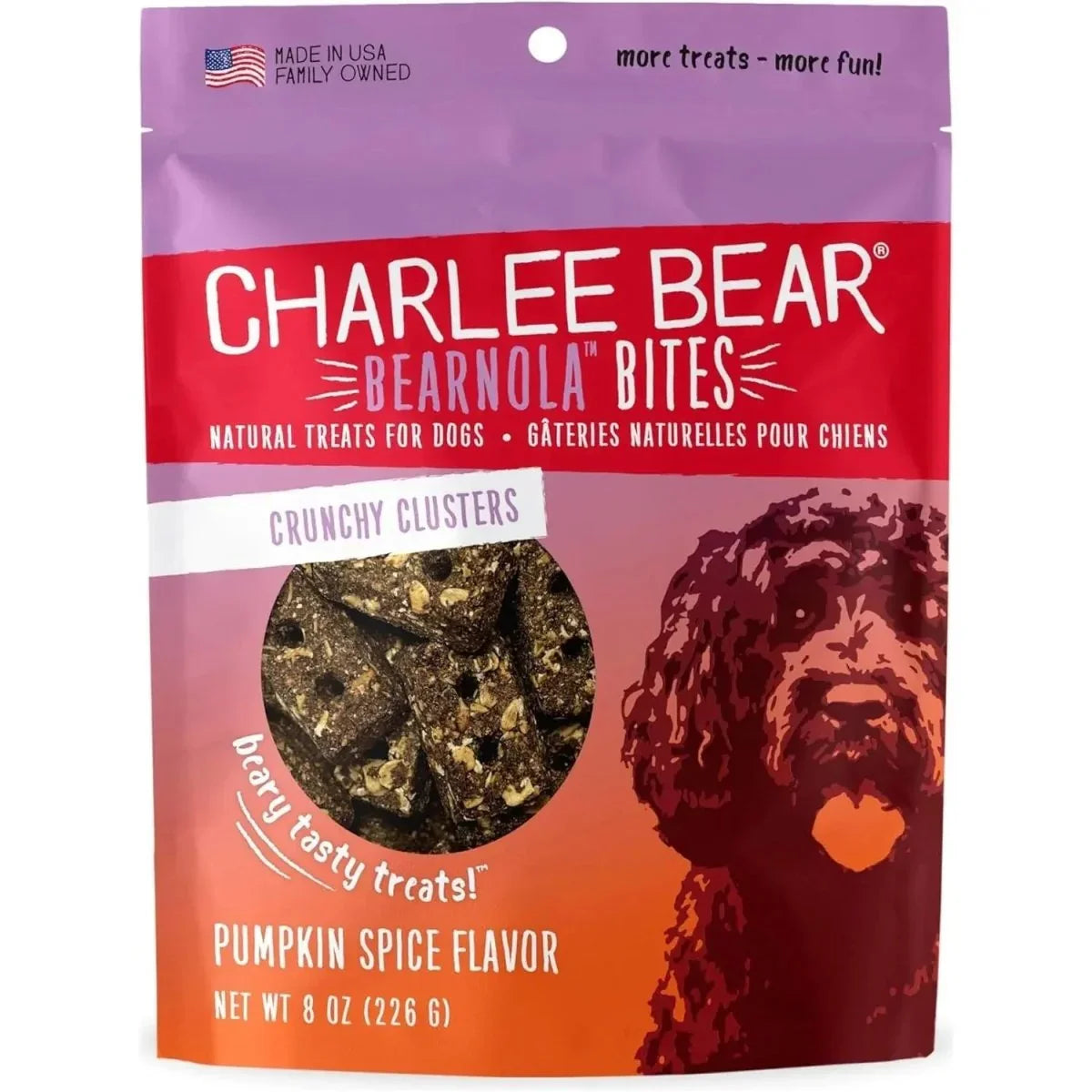 Charlee Bear Bearnola Bites Dog Treats 8oz. - Talis Us