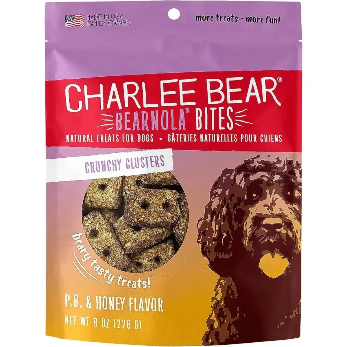 Charlee Bear Bearnola Bites Dog Treats 8oz. - Talis Us