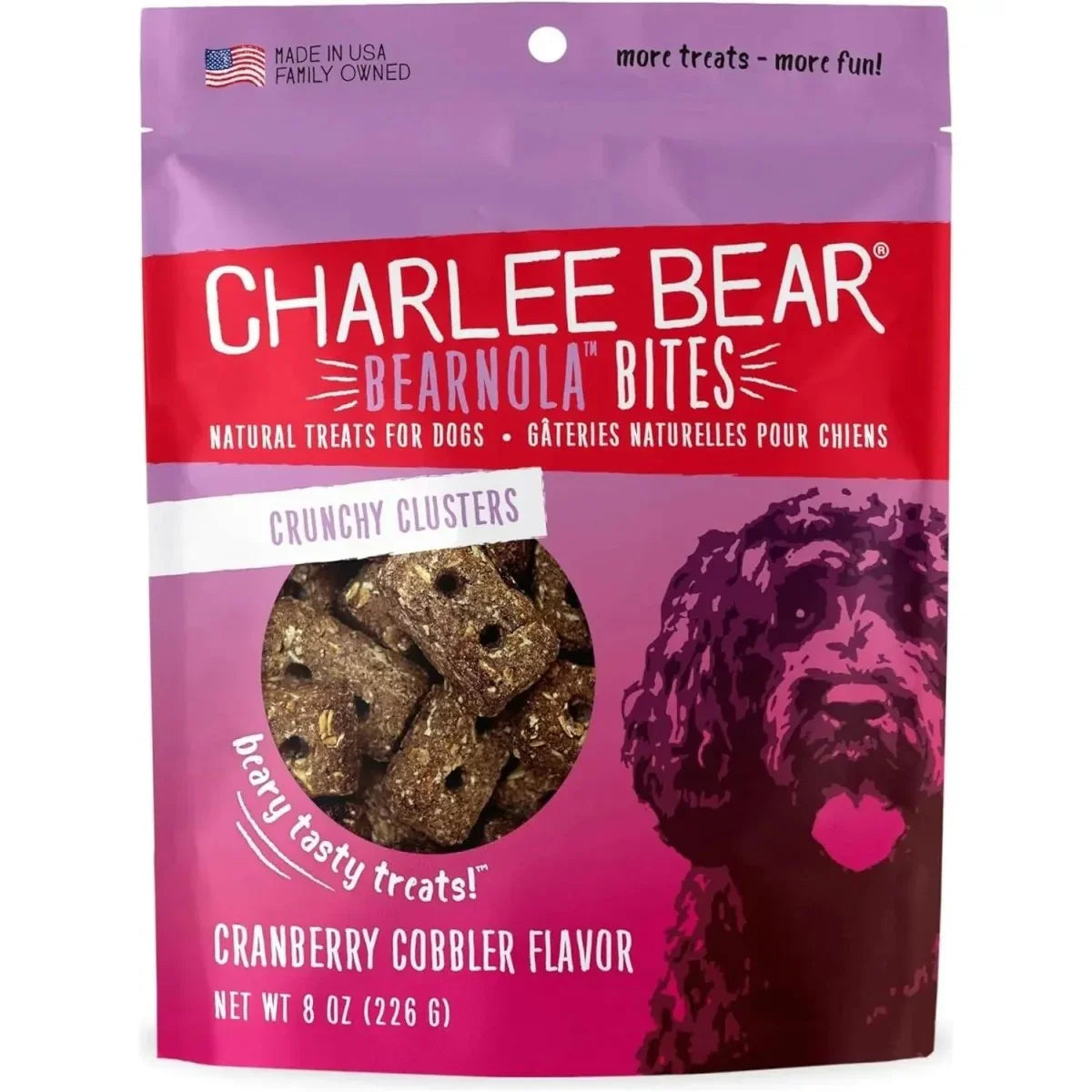 Charlee Bear Bearnola Bites Dog Treats 8oz. - Talis Us